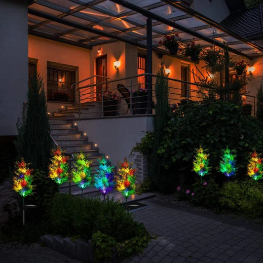 Solar - Powered Christmas Tree Garden Lights - Magical Lighting for Your Home!