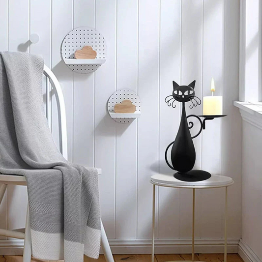 Mystical Cat Candle Holder