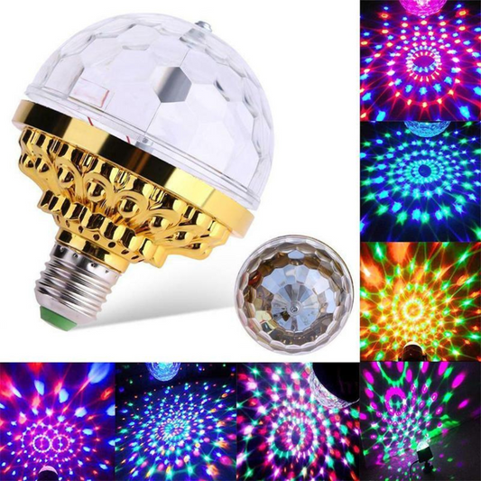 Colourful Led Party Light Bulb - Rotates Automatically for Cool Lighting Effects!
