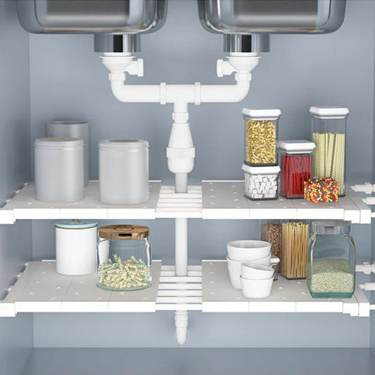 Flexible Telescopic Shelf - Simple Storage Space Without Drilling