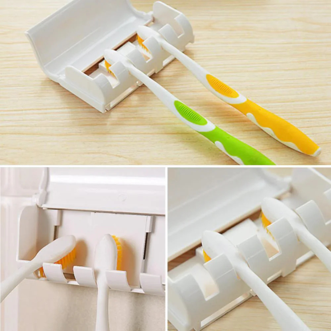 Practical Toothpaste Dispenser & Toothbrush Holder Set