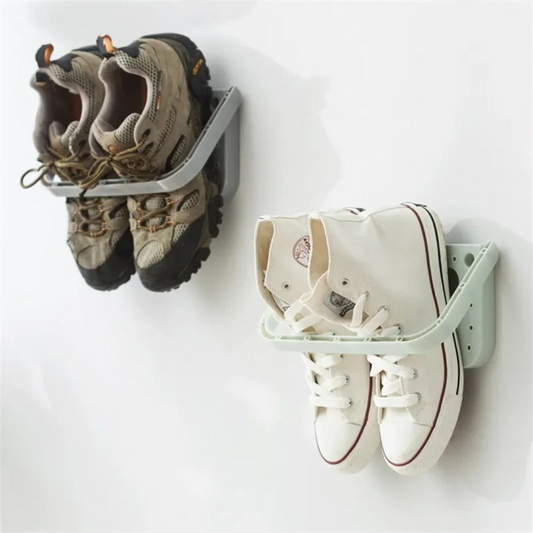 Wall Shelf for Shoes with Integrated Holder