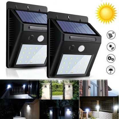 Super Bright Solar Wall Lights with Motion Sensor - Set of 20
