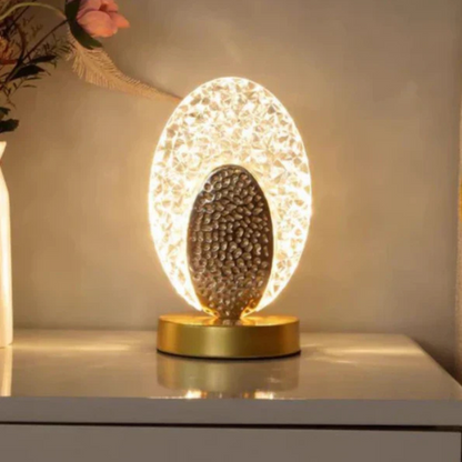 Stylish Table Lamp with Peacock Pattern