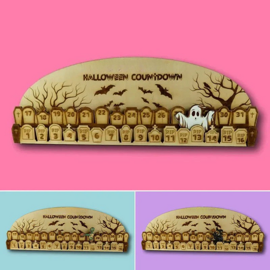 Halloween Countdown Calendar Made From Wood