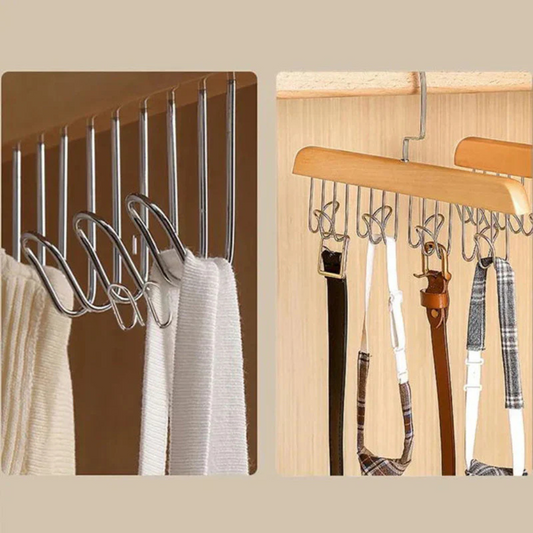 Hook master - Non - Slip Coat Rack with Swivelling Hooks
