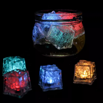 Led Ice Cube Lights - Multicoloured Lighting Set (12 Pieces)
