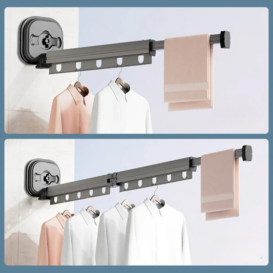 Wall - Mounted Clothes Rack with Folding Mechanism