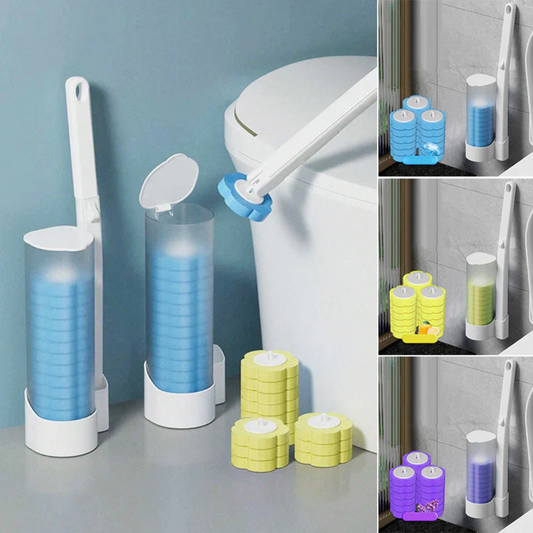 Disposable Toilet Brush with Refill Heads