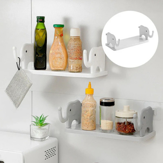 Multifunctional Elephant Shelf - Stylish Storage with Charm