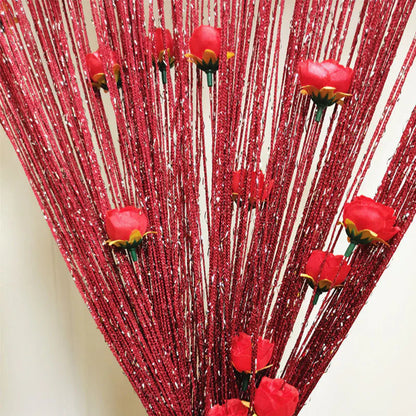 Elegant Rose Thread Door Curtain - Stylish Decoration for Your Home