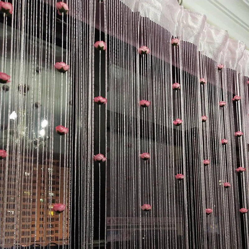 Elegant Rose Thread Door Curtain - Stylish Decoration for Your Home