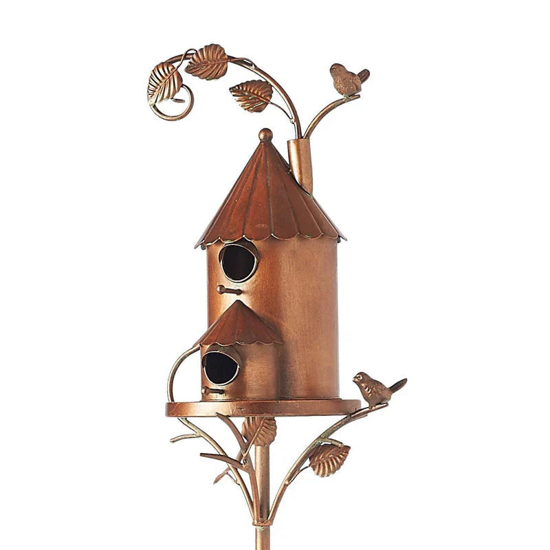 Metal Bird House for the Garden - Decorative & Weatherproof