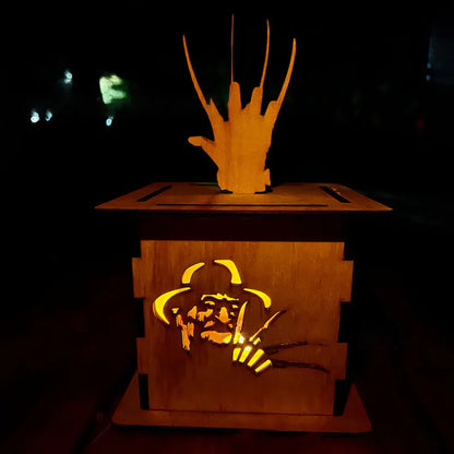 Gruseljack - Wooden Lantern for Spooky Halloween Decorations