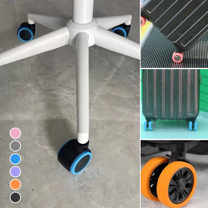 Silicone Protective Covers for Suitcase Castors - Protection & Noise Reduction