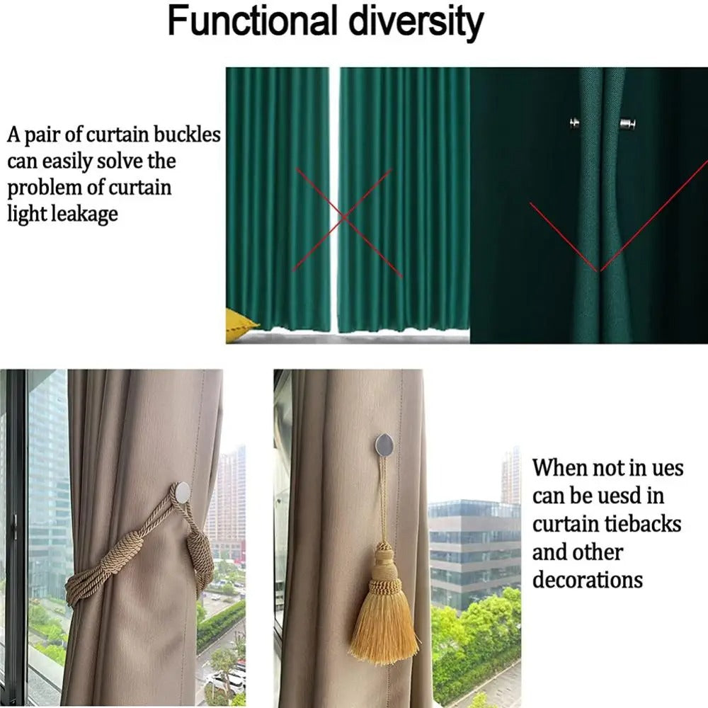 Magnetoclip - Magnetic Curtain Holders for Stylish Window Decoration