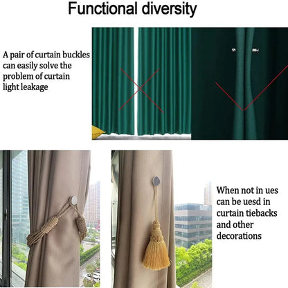 Magnetoclip - Magnetic Curtain Holders for Stylish Window Decoration