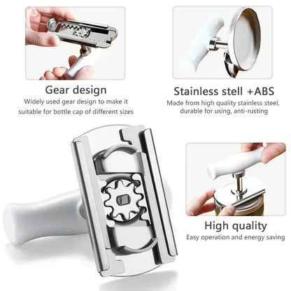 Universal Stainless Steel Can Opener - Adjustable for Any Size!