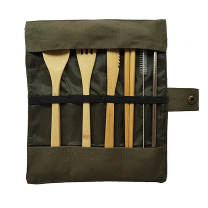 Sustainable Bamboo Cutlery Set - Portable, Stylish and Environmentally Friendly
