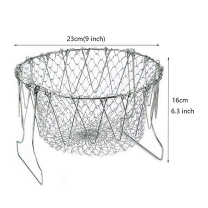 Foldable Stainless Steel Kitchen Strainer
