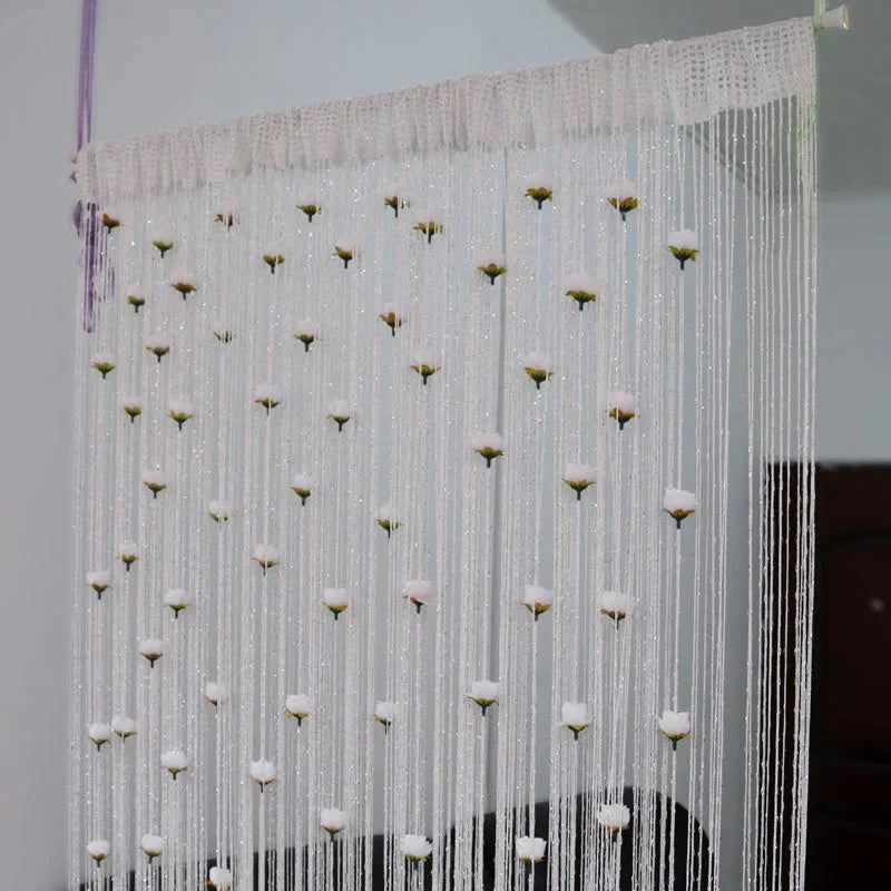 Elegant Rose Thread Door Curtain - Stylish Decoration for Your Home