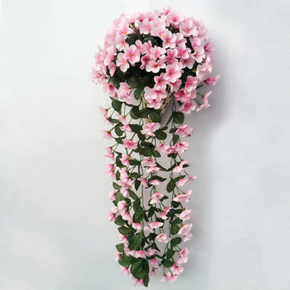 Decorative Hanging Basket with Artificial Violets - Elegance for Your Home!