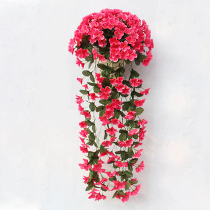 Decorative Hanging Basket with Artificial Violets - Elegance for Your Home!