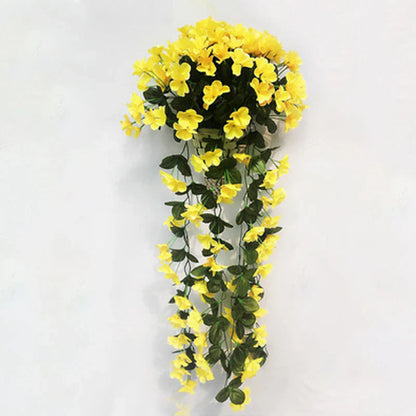Decorative Hanging Basket with Artificial Violets - Elegance for Your Home!